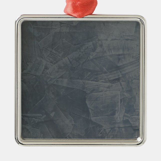 Solid Grey Metal Ornament (Front)