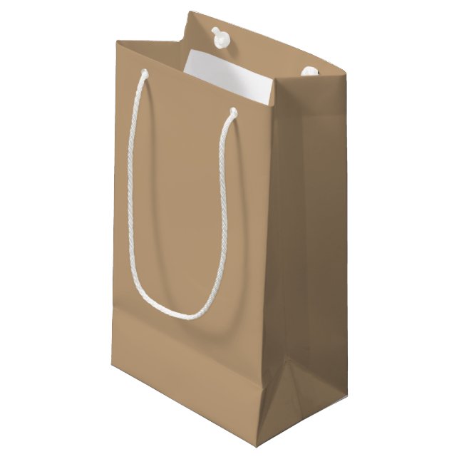 Solid grey orange small gift bag (Front Angled)
