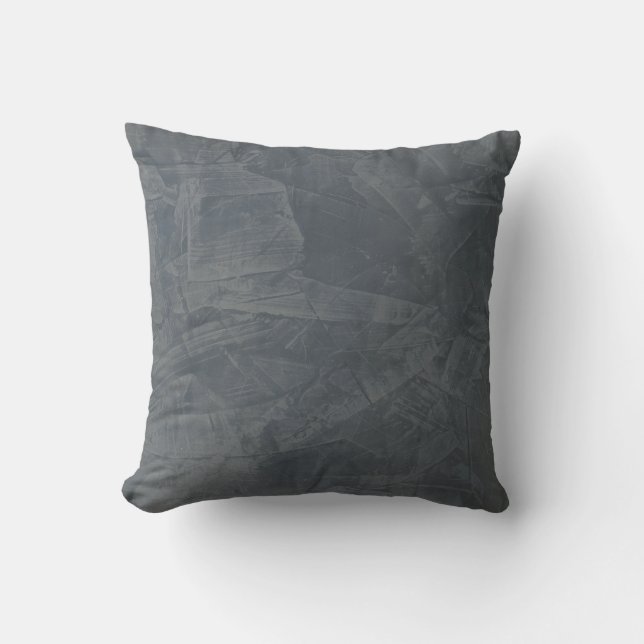 Solid Grey Throw Pillow (Front)