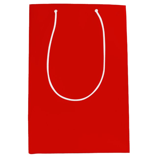 Solid Holly Red Medium Gift Bag (Front)