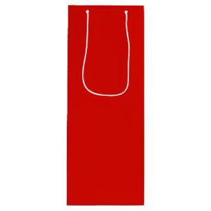 Solid Holly Red Wine Gift Bag