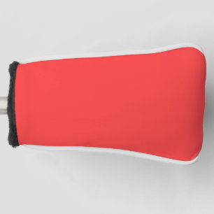 Solid hot coral red golf head cover