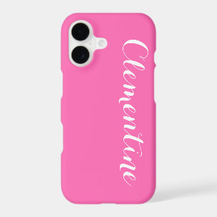 Solid Hot Pink Background, Name Monogram