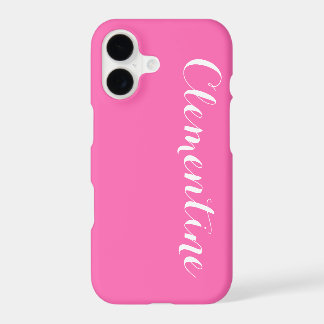 Solid Hot Pink Background, Name Monogram