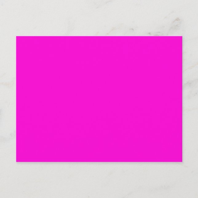 Solid Hot Pink Background Postcard (Front)