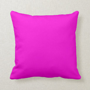 Solid Hot Pink Background Throw Pillow