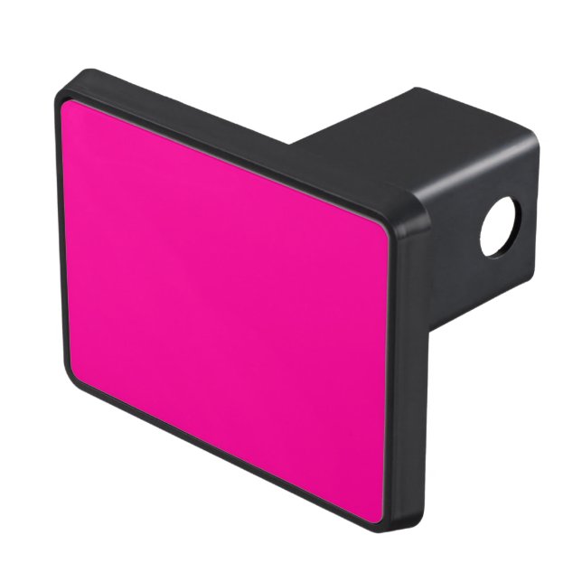 Solid Hot Pink Trailer Hitch Cover (Top Right)