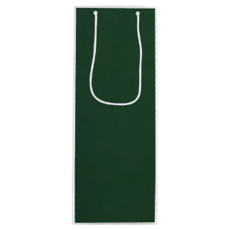 Solid Hunter Green Wine Gift Bag