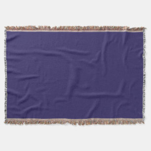 Solid Indigo Blue Elegant Modern Minimalist Simple Throw Blanket