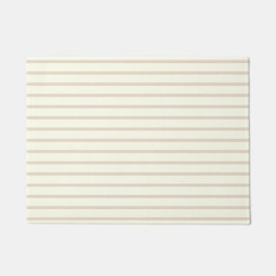 Solid Ivory & Almond Color Minimalist Plain Modern Doormat