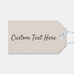 Solid Ivory Beige Natural Shade Gift Tags