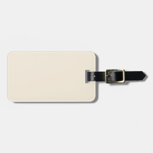 Solid ivory luggage tag (Front Horizontal)