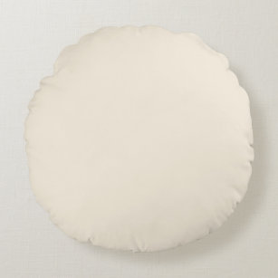 Solid ivory round pillow