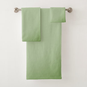 Solid Jade Green Celadon  Bath Towel Set