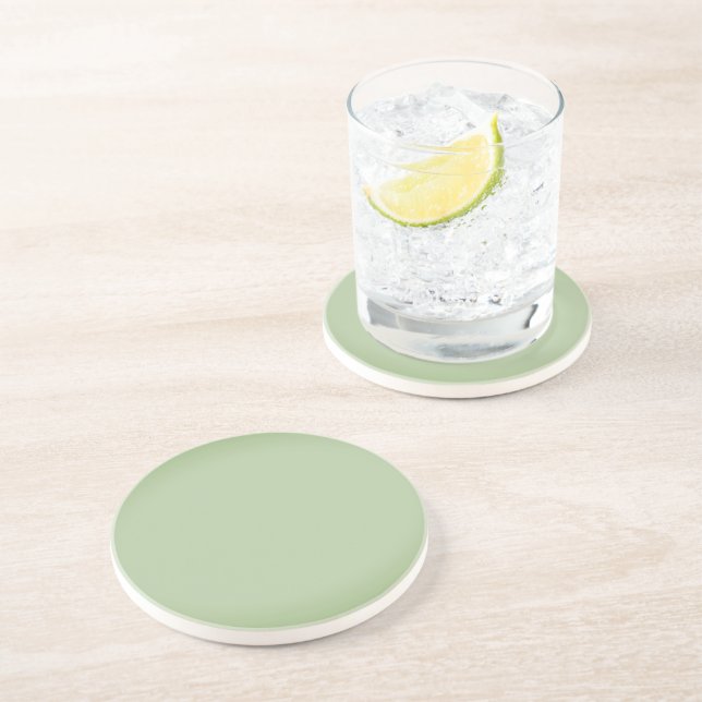Solid Jade Green Celadon  Coaster (Side)