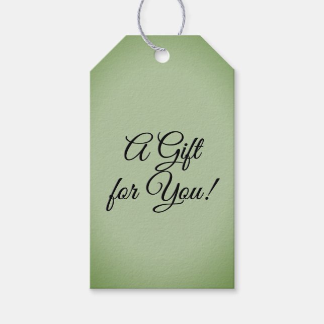 Solid Jade Green Celadon  Gift Tags (Front)