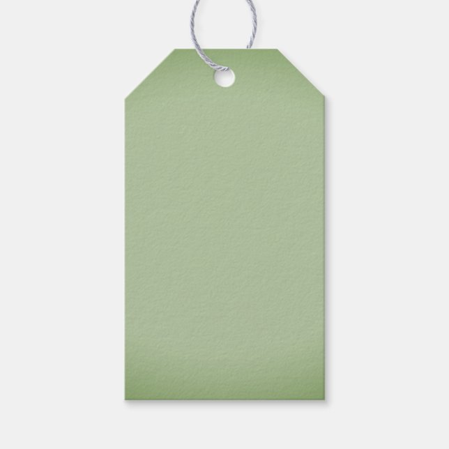 Solid Jade Green Celadon  Gift Tags (Front)