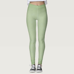 Solid Jade Green Celadon  Leggings
