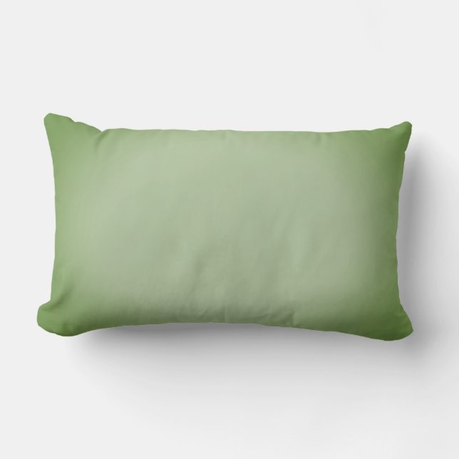 Solid Jade Green Celadon  Lumbar Pillow (Front)