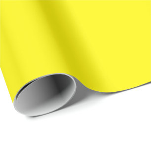 Solid Lemon Yellow Colour Wrapping Paper Sheet