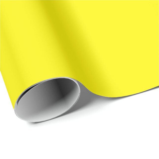 Solid Lemon Yellow Colour Wrapping Paper Sheet (Roll Corner)