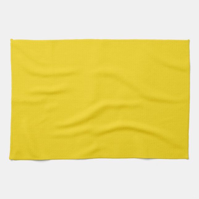 Solid Lemon Yellow Kitchen Towel (Horizontal)