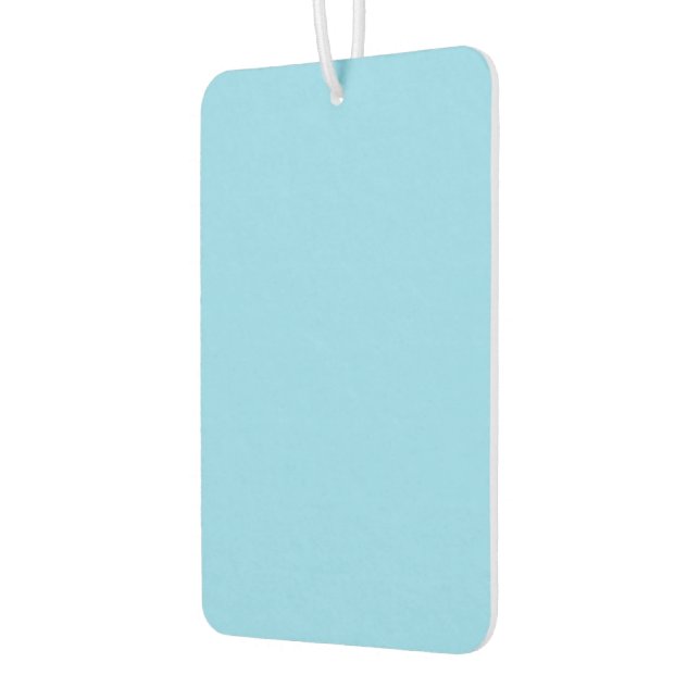 Solid light blue background evenly coloured air freshener (Left)