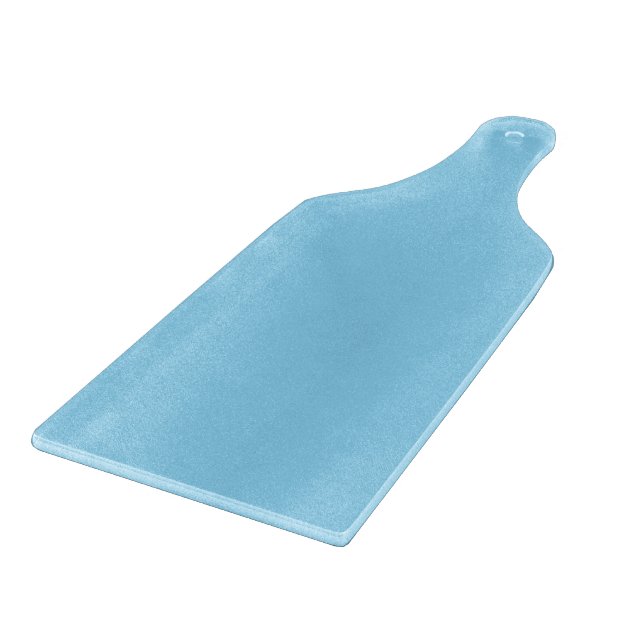 Solid light blue background evenly coloured cutting board (Corner)