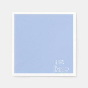 Solid Light Blue Lily of the Valley Custom Napkin