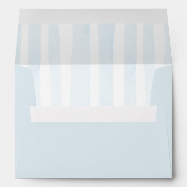 Solid Light Blue & Stripes Envelope (Back (Bottom))