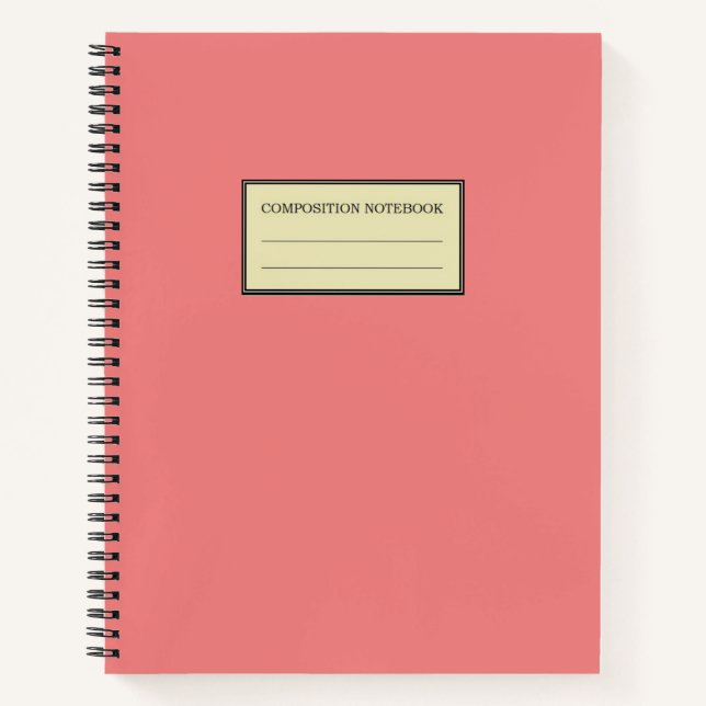 Solid Light Coral Spiral Notebook (Front)