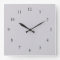 Solid Light Grey with Black Numbers Wall Clock
