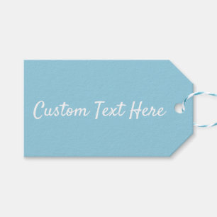 Solid Light Ice Blue Gift Tags