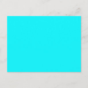 Solid Light Neon Aqua Postcard