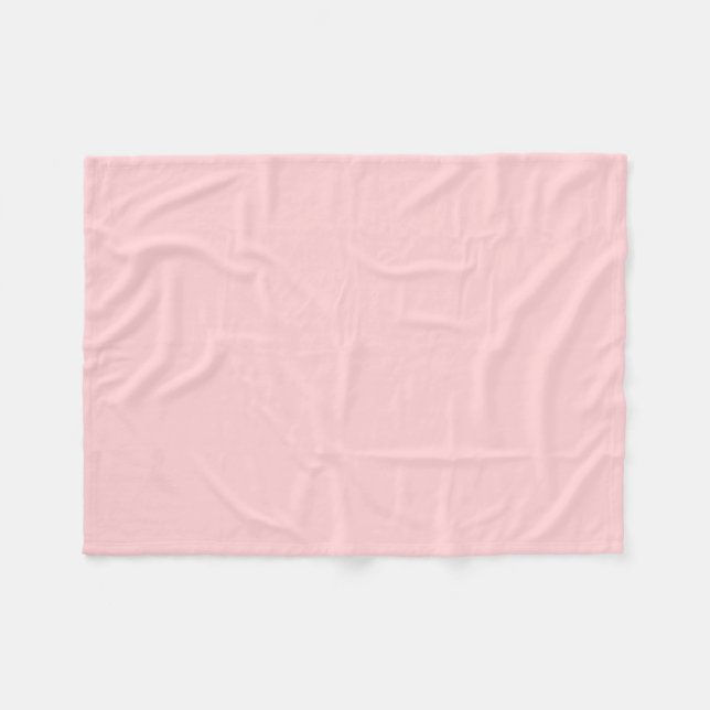 Solid Light Pink Fleece Blanket (Front (Horizontal))