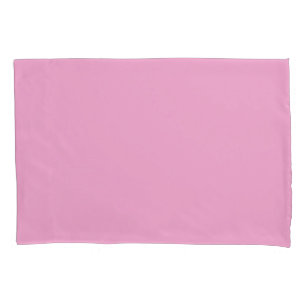 Solid Light Pink Matching Stripe Pillowcase