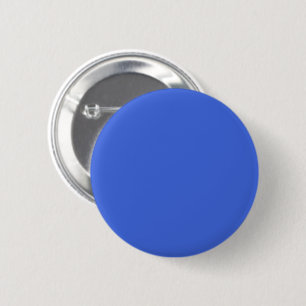 Solid light royal blue 2 inch round button