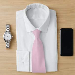 Solid Light Soft Pastel Pink Colour  Tie