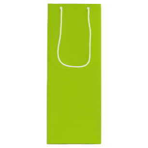 Solid Lime Green Color Wine Gift Bag