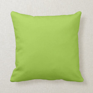 Solid Lime Green Throw Pillow
