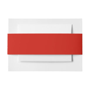 Solid lipstick red invitation belly band