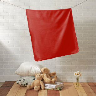 Solid lipstick strong red baby blanket