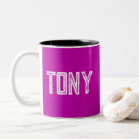 Solid Magenta Custom Name Monogram
