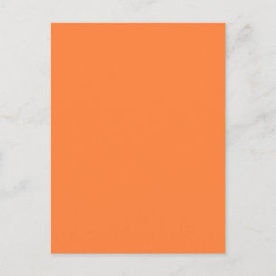 Solid Mango Orange Colour Decor ready to customize Postcard