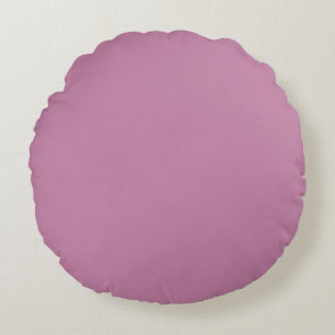 Solid mauve orchid smoke round pillow