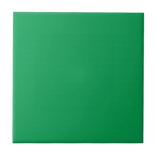 Solid Medium Green Ceramic Tile
