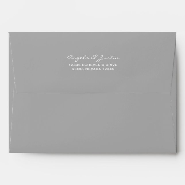 Solid Medium Grey Envelope (Back (Top Flap))