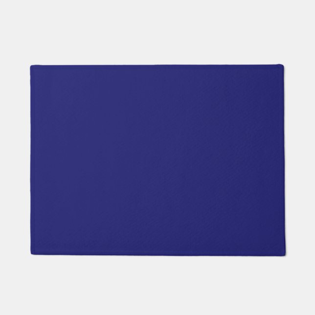 Solid Midnight Blue Colour Minimalist Plain Doormat (Front)