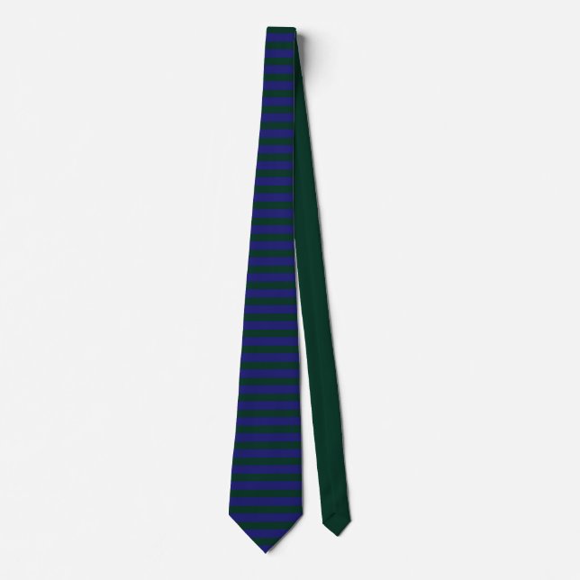 Solid Midnight Blue Dark Green Shades Minimalist Tie (Front)