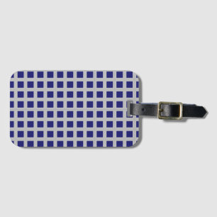 Solid Midnight Blue Square Shapes Luggage Tag